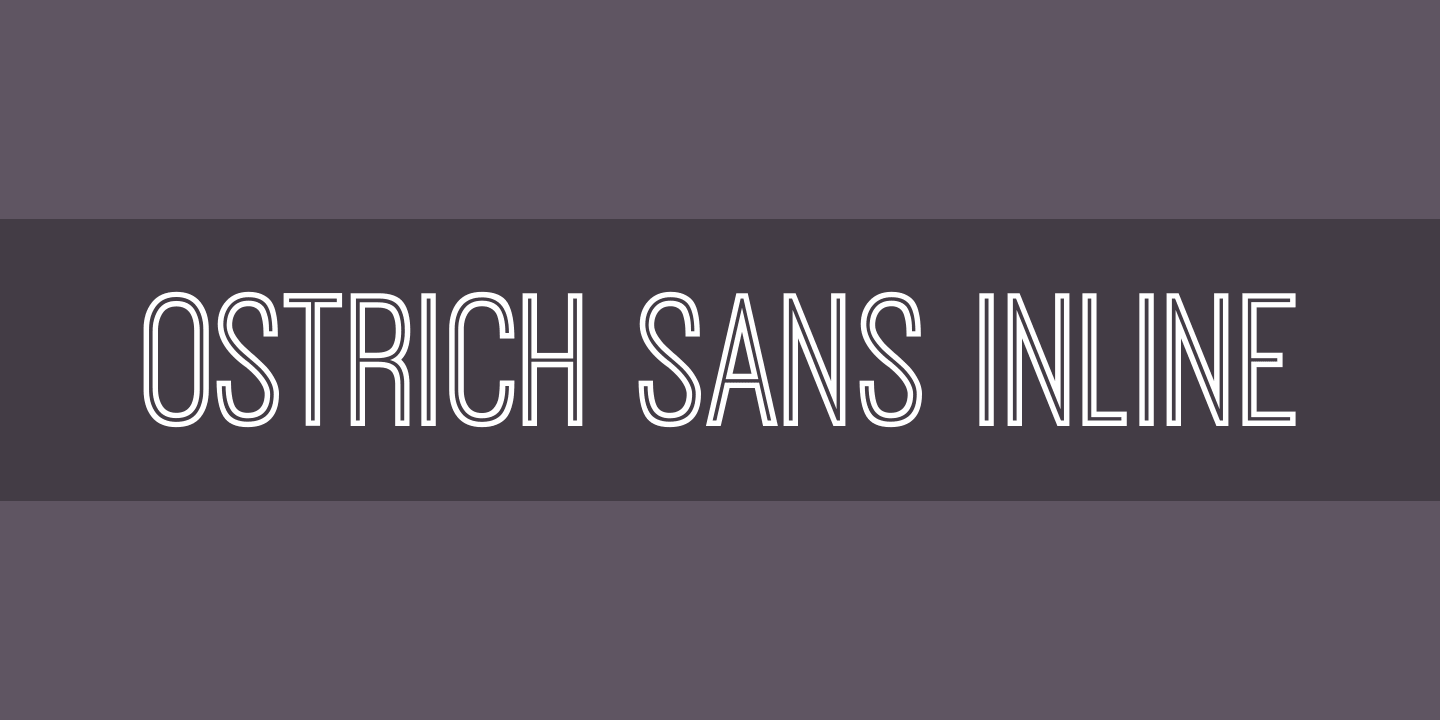 Пример шрифта Ostrich Sans Inline Regular